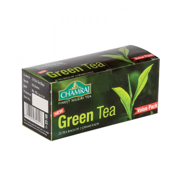 Chamraj Green Tea Bags 50 gms - Pure Nilgiri Green Tea for Natural Wellness